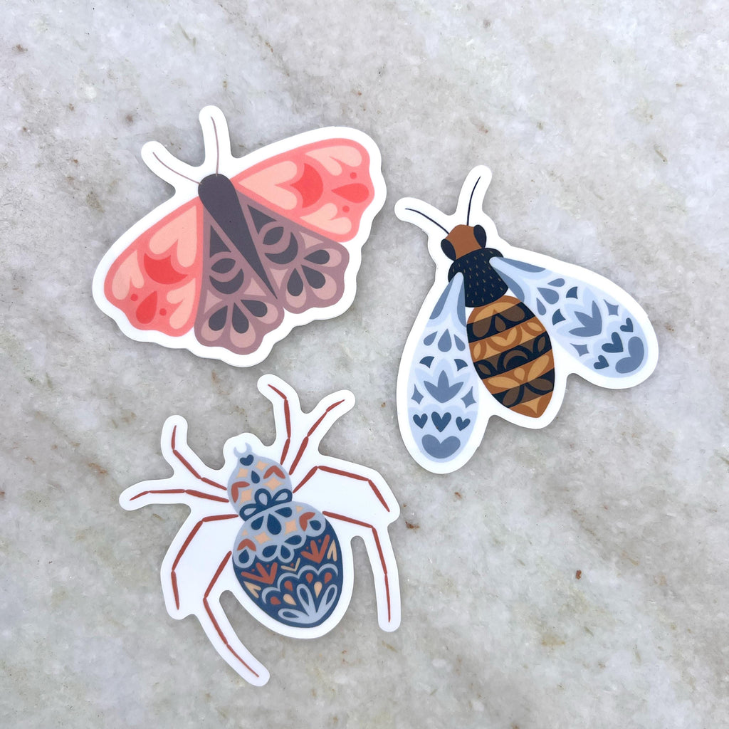 Pink Moth Sticker