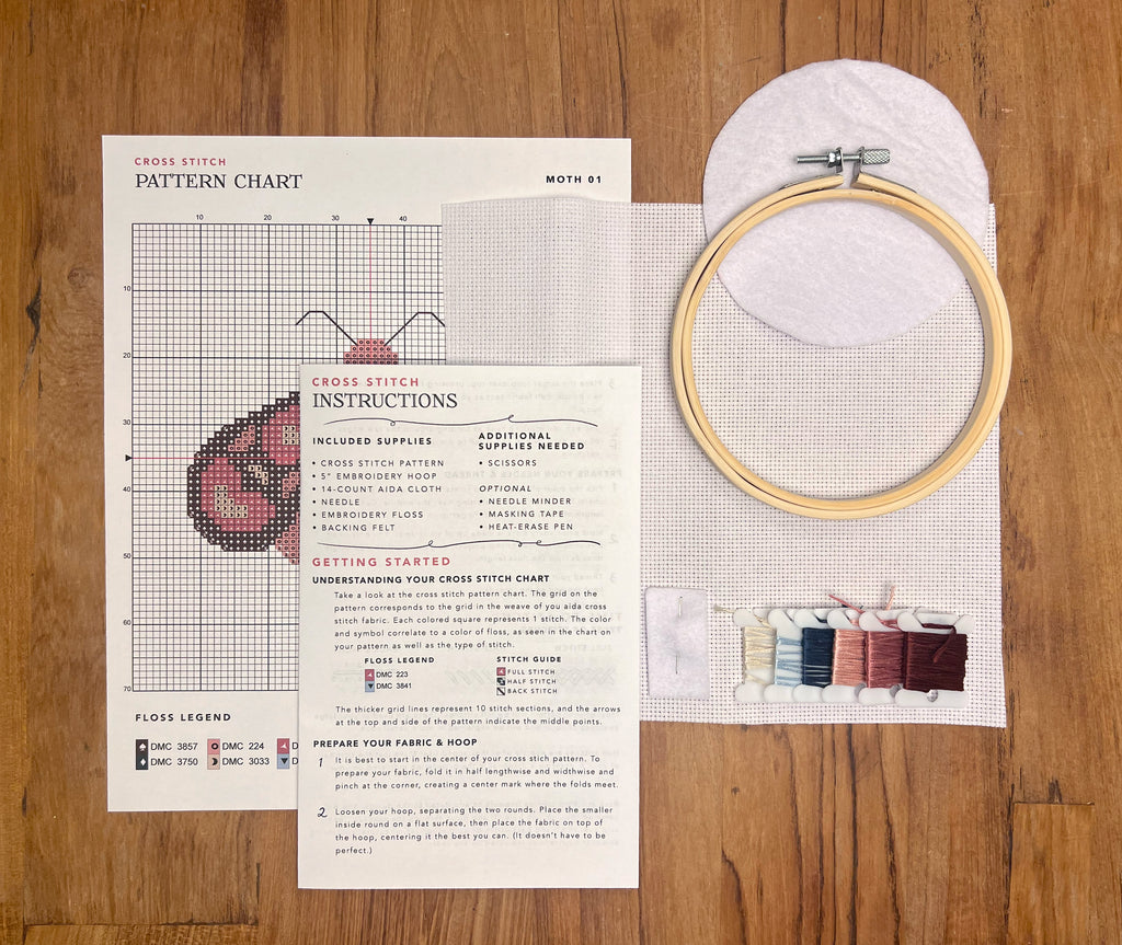 Cross Stitch Kit - Moth 01